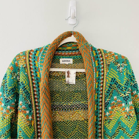ADORA NWT Multicolor Knit Cardigan - Picture 9 of 16